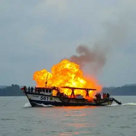 VÍDEO: barco explode durante abastecimento no Amazonas