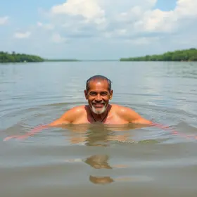 Após cruzar o Amazonas a nado, ‘Homem peixe’ chega ao Pará